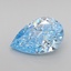 1.31 Ct. Fancy Vivid Blue Pear Lab Grown Diamond