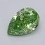 1.00 Ct. Fancy Vivid  Green Pear Lab Grown Diamond