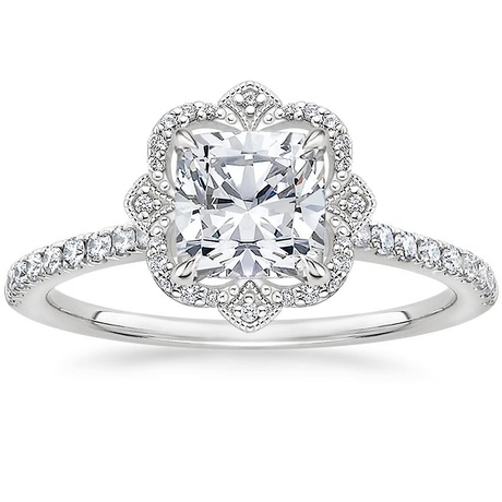 18K White Gold Reina Diamond Ring with Luxe Ballad Diamond Ring (1/4 ct. tw.)