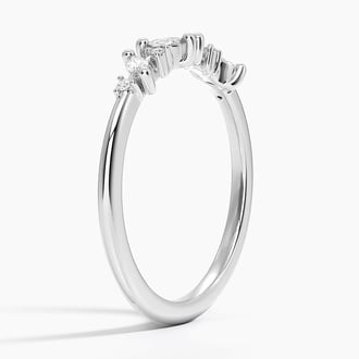 Yvette Straight Diamond Ring in 14K White Gold