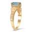The Caria Ring, smalltop view on a hand