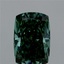 4.08 Ct. Fancy Vivid Green Cushion Lab Grown Diamond