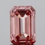 1.71 Ct. Fancy Vivid Brownish Pink Emerald Lab Grown Diamond