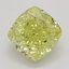0.81 Ct. Fancy Intense Yellow Cushion Diamond