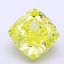 1.78 Ct. Fancy Intense  Yellow Cushion Lab Grown Diamond