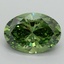 4.04 Ct. Fancy Vivid Green Oval Lab Grown Diamond