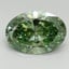 2.00 Ct. Fancy Vivid Green Oval Lab Grown Diamond