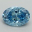 2.03 Ct. Fancy Vivid Blue Oval Lab Grown Diamond