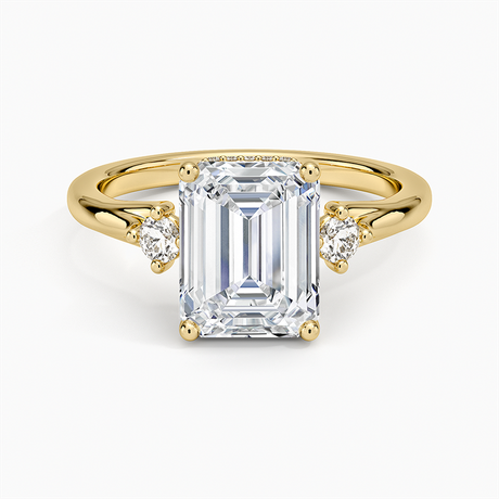 Floating Stone Diamond Engagement Ring