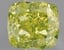 0.74 Ct. Fancy Intense Greenish Yellow Cushion Diamond