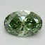 2.05 Ct. Fancy Vivid Green Oval Lab Grown Diamond