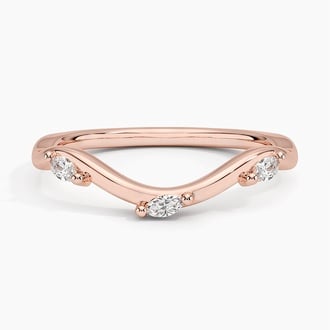 Willow Contour Diamond Ring in 14K Rose Gold