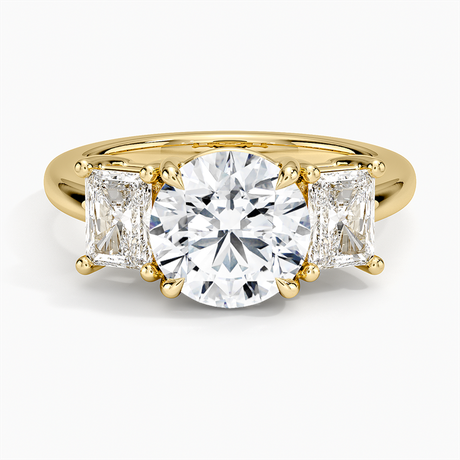 Luxe Helena Radiant-Cut Three Stone Diamond Ring