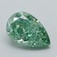 1.03 Ct. Fancy Vivid Green Pear Lab Grown Diamond
