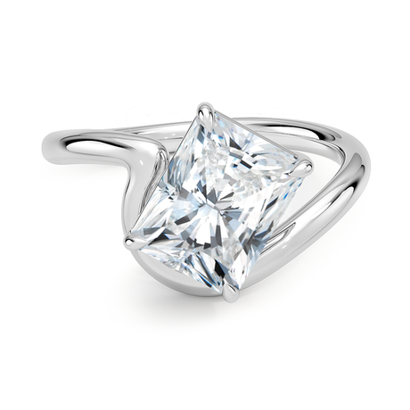 18K White Gold Aire Solitaire Ring