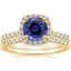 18KY Sapphire Odessa Diamond Ring (1/5 ct. tw.) with Sonora Diamond Ring (1/8 ct. tw.), smalltop view