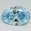 5.01 Ct. Fancy Vivid Blue Oval Lab Grown Diamond