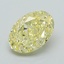 1.07 Ct. Fancy Yellow Oval Lab Grown Diamond