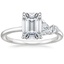 Platinum Côte Asymmetrical Diamond Ring (1/4 ct. tw.), smalltop view