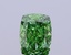0.84 Ct. Fancy Vivid Green Cushion Lab Grown Diamond