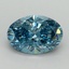 3.03 Ct. Fancy Vivid Blue Oval Lab Grown Diamond