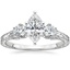 Platinum Hudson Engraved Three Stone Diamond Ring (1/3 ct. tw.), smalltop view