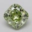 2.53 Ct. Fancy Green Cushion Lab Grown Diamond