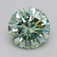 0.70 Ct. Fancy Vivid  Green Round Lab Grown Diamond