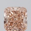 4.50 Ct. Fancy Intense Brownish Pink Cushion Lab Grown Diamond