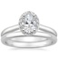 Platinum Fancy Halo Diamond Bridal Set (1/6 ct. tw.)