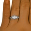 The Kalila Ring, smallzoomed in top view on a hand