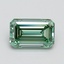 1.03 Ct. Fancy Vivid Pacific Green Emerald Lab Grown Diamond