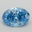 3.03 Ct. Fancy Vivid  Blue Oval Lab Grown Diamond