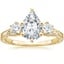 18K Yellow Gold Hudson Engraved Three Stone Diamond Ring (1/3 ct. tw.), smalltop view