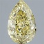 3.04 Ct. Fancy Intense Yellow Pear Lab Grown Diamond