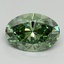 2.13 Ct. Fancy Vivid Green Oval Lab Grown Diamond