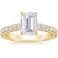18K Yellow Gold Sienna Half Coverage Diamond Ring, smalltop view