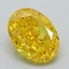 3.08 Ct. Fancy Vivid Yellow Oval Lab Grown Diamond