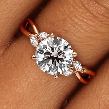 14K Rose Gold Willow Diamond Ring (1/8 ct. tw.)
