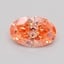 0.26 Ct. Fancy Vivid Orangy Pink Oval Lab Grown Diamond