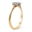The Laelia Ring, smalltop view on a hand