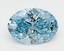 1.66 Ct. Fancy Vivid Blue Oval Lab Grown Diamond