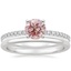 18K White Gold Luxe Ballad Diamond Ring (1/4 ct. tw.) with Petite Comfort Fit Wedding Ring