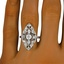 The Vibiana Ring, smallzoomed in top view on a hand