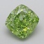1.51 Ct. Fancy Vivid  Green Cushion Lab Grown Diamond