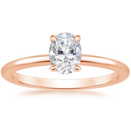 14K Rose Gold Petite Elodie Ring with Luxe Ballad Diamond Ring