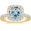 18K Yellow Gold Estelle Halo Diamond Ring (3/4 ct. tw.), smalltop view