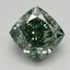2.14 Ct. Fancy Vivid Green Cushion Lab Grown Diamond