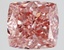 3.54 Ct. Fancy Vivid Pink Cushion Lab Grown Diamond