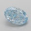 1.11 Ct. Fancy Vivid Blue Oval Lab Grown Diamond